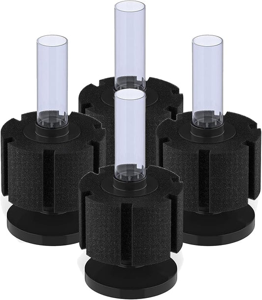 Pawfly Aquarium Bio Sponge Filter Quiet Betta Fry Shrimp and Small Fish Foam Filter for Fish Tank up to 30 Gallons, 4 Pack
