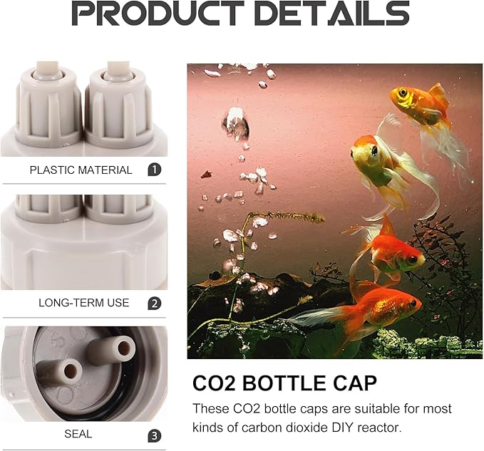 BESPORTBLE 2Pcs DIY Reactor Air Fittings Multitools Aquarium Accessories Fish Tank Aquarium DIY Quick Bottle Cap Air Diffuser Generator Part Quick Bottle Cap Air Diffuser Generator Parts