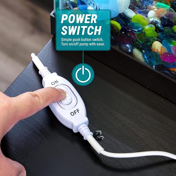 TERA PUMP TRAQUA-XXL Powerful Electric Pump for Extra Large Fish Tank Aquarium - 50 feet Hose/pump to 2nd floor, Flow Rate Control nozzle, Safety Double On Off Button with 3ft wire/Water Filter