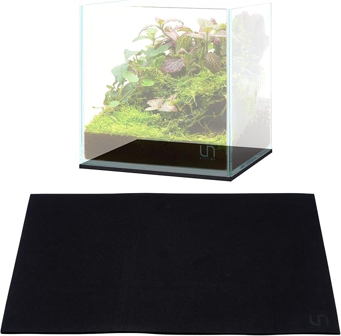 UNS Leveling Mat - 40x40cm | 15.74x15.74in, 5mm - Non-Slip Dense Foam Freshwater Saltwater Aquarium Mat for Planted Tanks, Marine Coral Reef, Turtle Reptile Enclosure, Betta Fish Shrimp Tank - Black