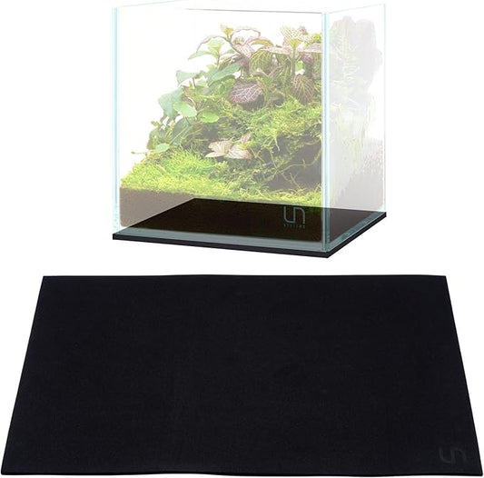 UNS Leveling Mat - 40x40cm | 15.74x15.74in, 5mm - Non-Slip Dense Foam Freshwater Saltwater Aquarium Mat for Planted Tanks, Marine Coral Reef, Turtle Reptile Enclosure, Betta Fish Shrimp Tank - Black