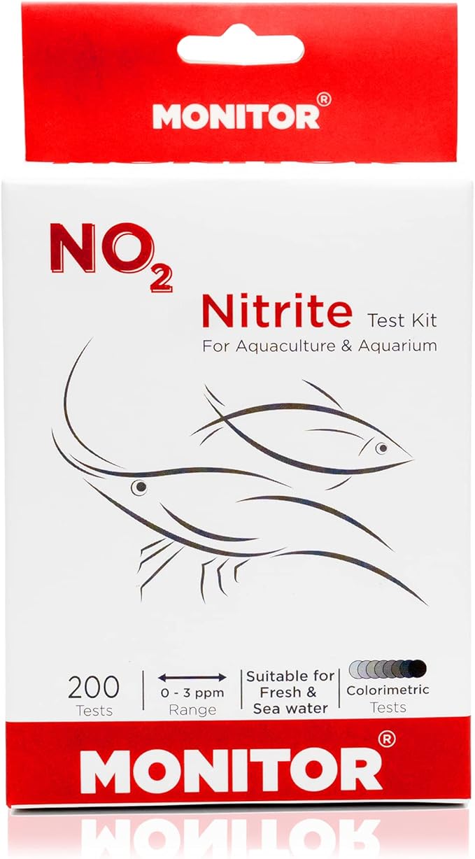 Monitor Nitrite Test KIT (200 Tests) - Monitor Aquarium and aquaculture Water Quality