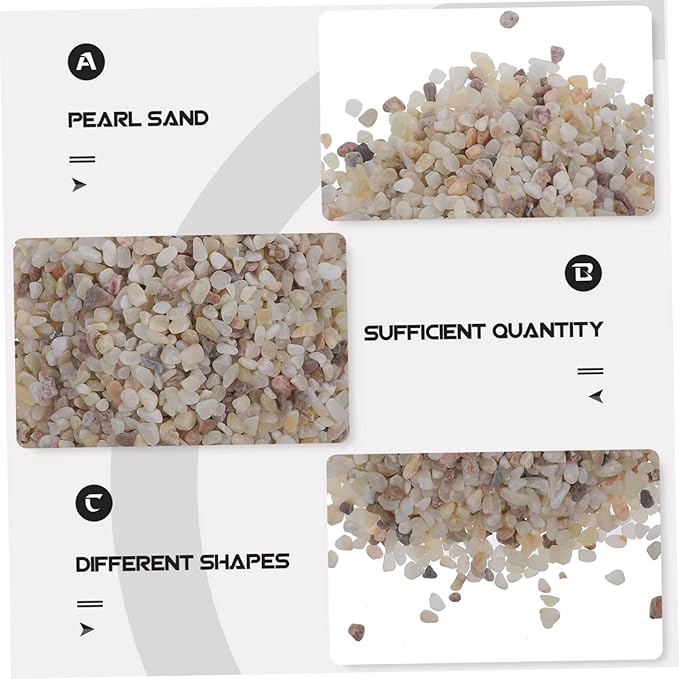Unomor 1set Aquarium Gravel Decorative Stones Polished Natural Sand for Fish Tank Substrate Safe for Freshwater for Aquascaping and Vase Filling
