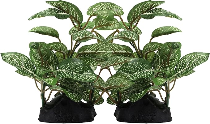 Silk Aquarium Plants, Artificial Fake Aquarium Plants Small Betta Fish Tank Plants Plastic Realistic Decorations Set 2PCS (Style D)