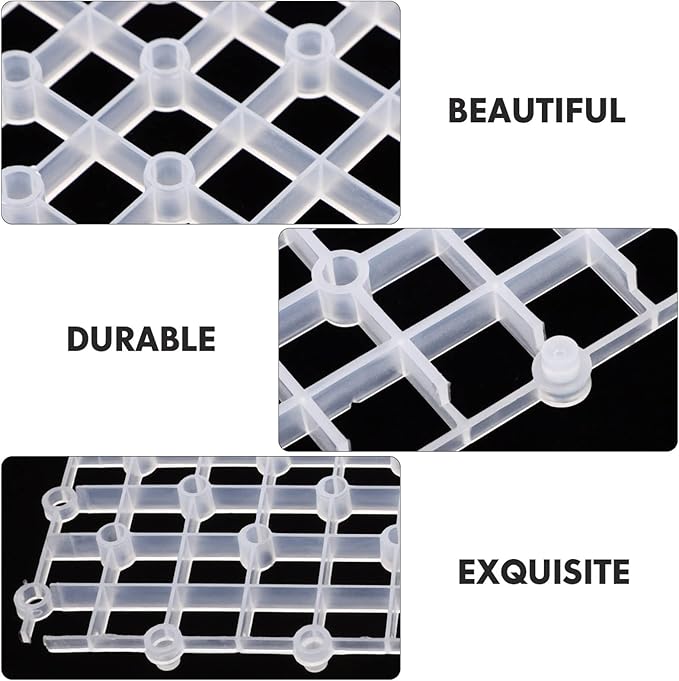 Mipcase Newborn Photography Props 2pcs Aquarium Fish Tank Divider Trays Plastic Egg Crate Tray Grid Bottom Board Fish Separator 26x17.5x0.5CM Transparent Small Fish Tank