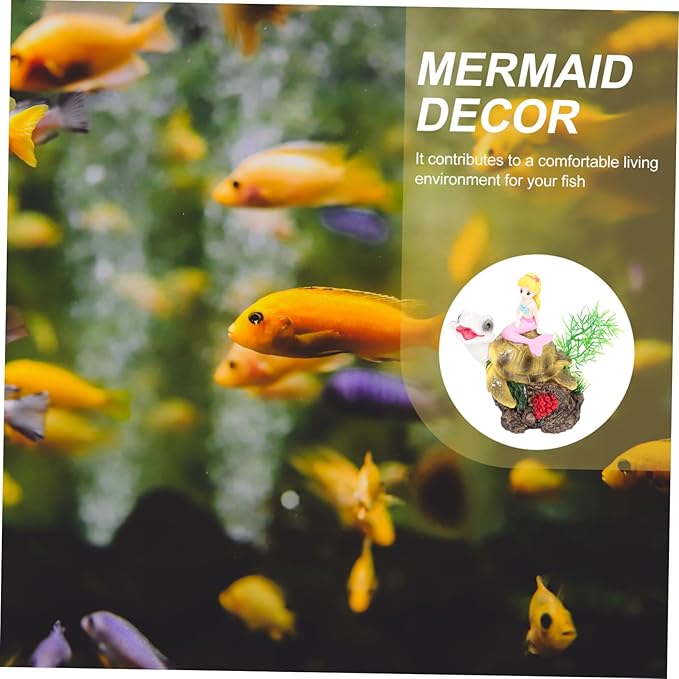 5pcs Fish Tank Landscaping Sand Table Mermaid Prop Aquarium Decor Aquarium Mermaid Ornament Fairy Garden Ornament Fish Tank Decor Tabletop Decor Betta Fish Fak