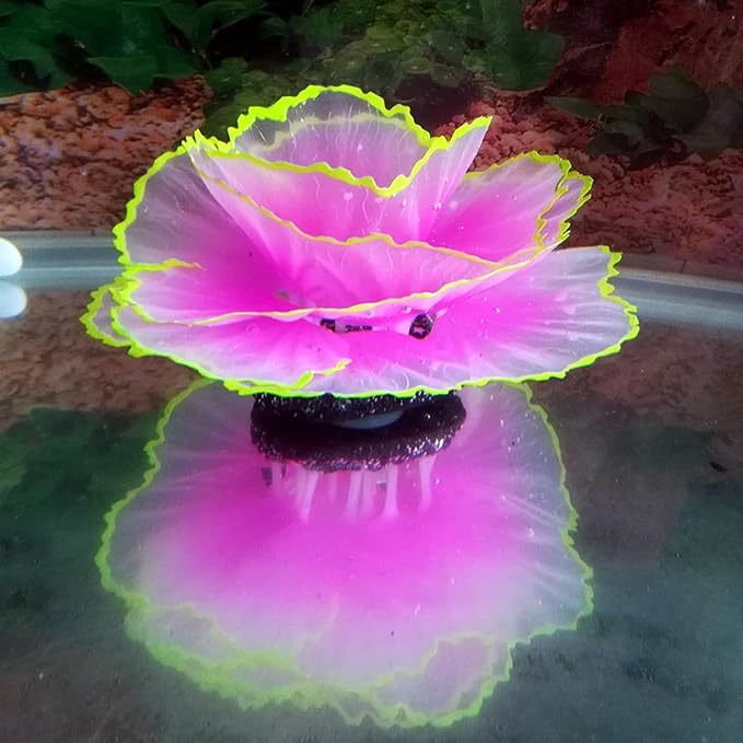 Besimple Aquarium Coral Ornament Glowing Effect Coral Decor Resin Fish Tank Plants Decoration for Aquarium Tank Landscape(Purple)