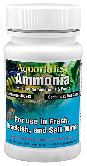 Industrial Test Systems 483343 AquariaTest 1 Ammonia, 1 Minute Test Time (Bottle of 25)