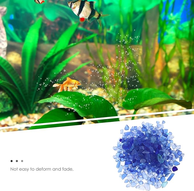 Happyyami 1set Planter Pebbles Polished Stones for Fish Tank Decorative Aquarium Gravel Sand for Freshwater Aquariums and Landscaping Decor