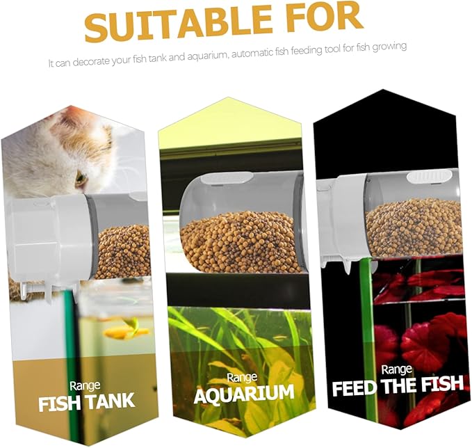 KESYOO Automatic Fish Feeder Timer Settings for Small Aquariums and Easy to Install for and Turtles Feeding Modes