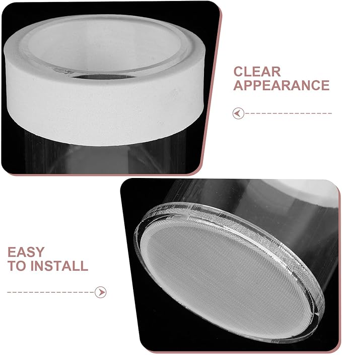 LALAFINA Aquarium Fish Feeder Floating Feeding Ring Automatic Shrimp Feeder for Fish Tank Accessories White Large Size for Betta and Seahorse Feeding