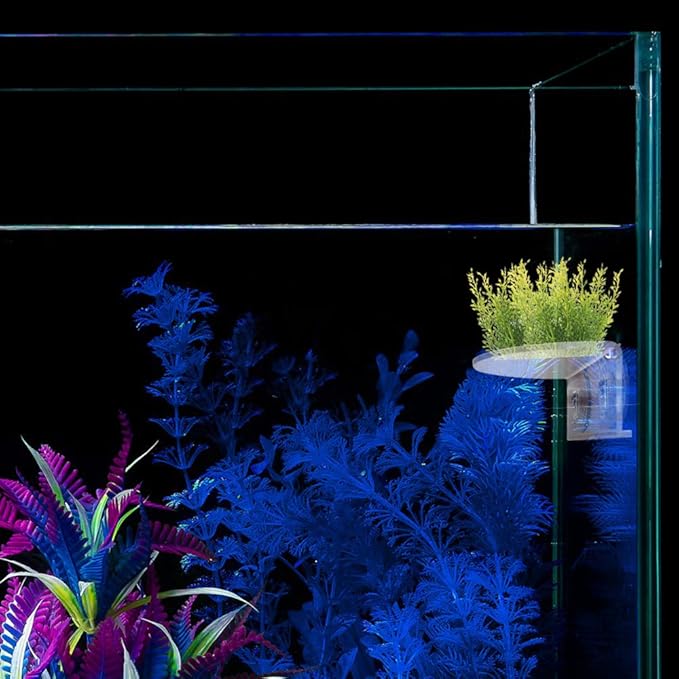 SLSON 2Pack Aquarium Shelf,Transparent Acrylic Ledge Plants Holder for Substrate and Live Plants,with Strong Suction Cups for Fish Tank Multi-layer Decorations