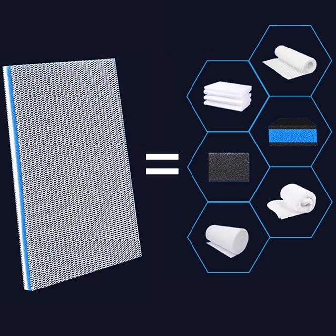15.7"x11.8" Aquarium Filter Media, Filter Floss,Filter Floss for Fish Tank,8-Layer Filter Pads for Aquarium, Fish Tank Sponge Pad Foam Filter Accessories for Pond