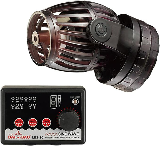 2400 GPH 24V Propeller Wave Maker Pump - ECO Quiet Sine Wave Circulation Pump with Digital Controller for Marine & Coral Reef Aquariums - 3 Pack