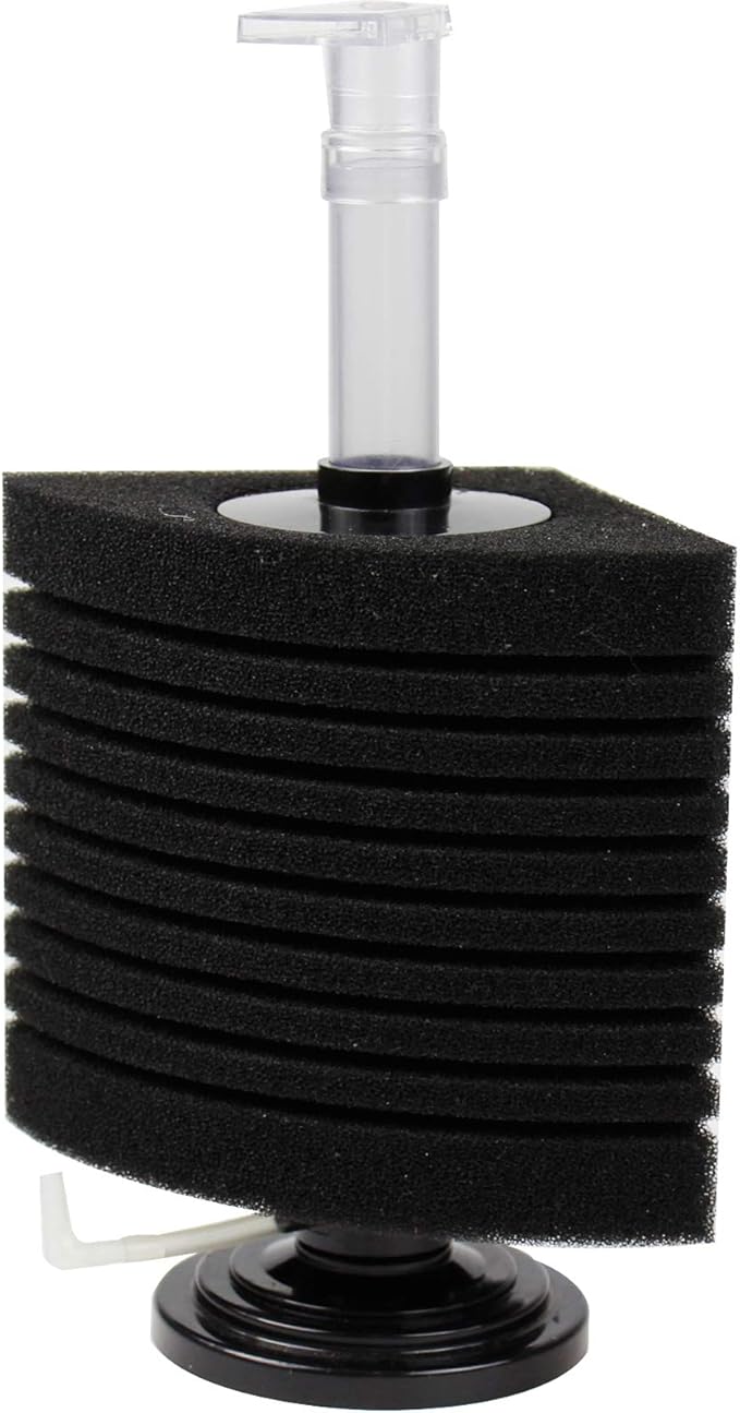 AQUANEAT Aquarium Bio Corner Sponge Filter, for Breeding Shrimp Nano Fish Tank, up to 90Gal