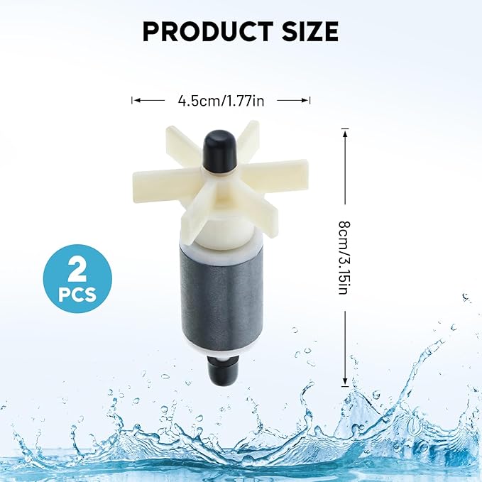 Kesoto 2 Pcs Aquarium Impeller Assembly Replacement for Canister HW304B/404/704