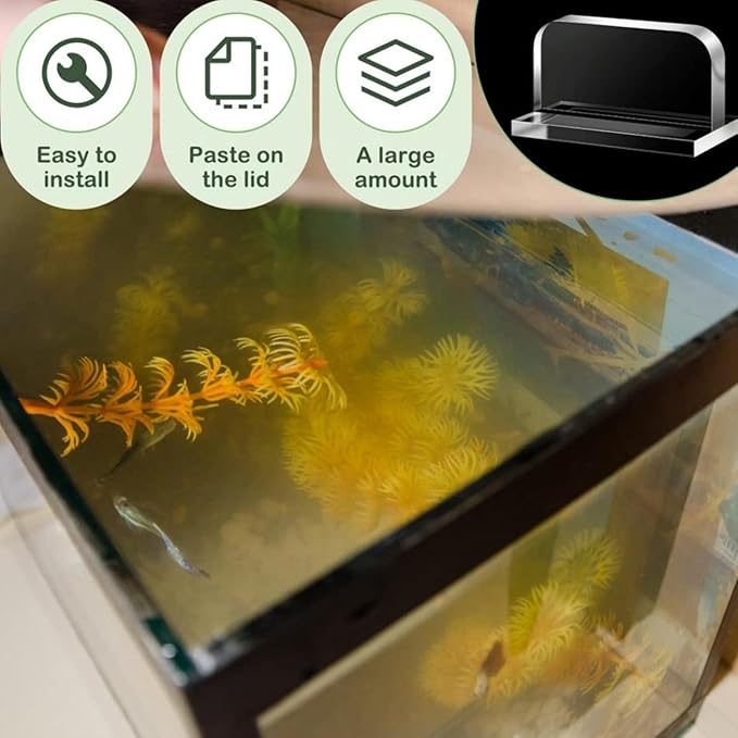 Tyenaza 6Pcs Aquarium Cover Handle, Secure Grip Acrylic Aquarium Lid Pull Handle for Home