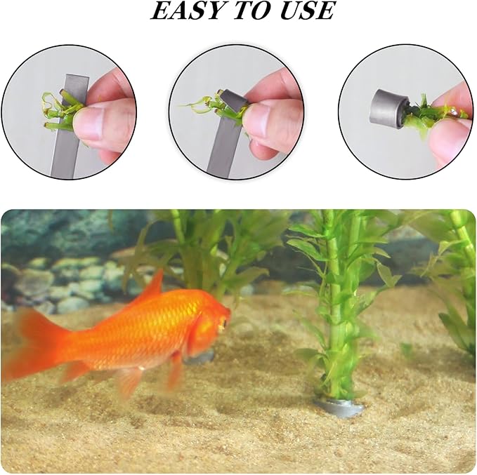 Aquarium Plant Weights Anchors,52Pcs Aquarium Plant Anchors Metal,2.75 Inch Bendable Cuttable Aquarium Plant Weights,Aquatic Plants Anchor for Live Plants in Fish Tank., Silvery