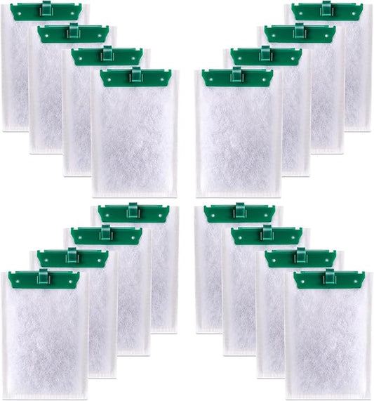 16 Pack Medium Filter Cartridges Compatible with Tetra Whisper Bio-Bag Filters Medium,for Whisper 10i/IQ10/PF10 and Repto Filter 90 GPH,for Medium Aquarium Filter Cartridge