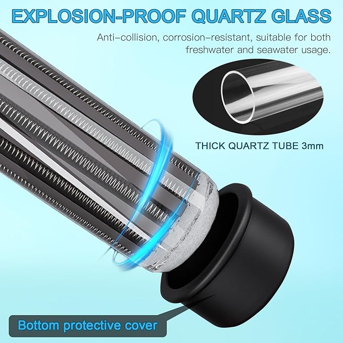 LYPHARD AQUARIUMS Aquarium Heater, 300W Submersible Fish Tank Heater with Precision Adjust Knob Thermostat and Suction Cup Suitable for Saltwater and Freshwater