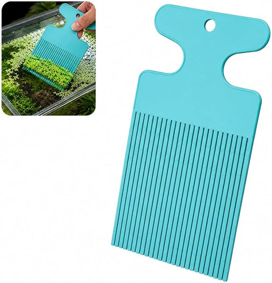 Aquarium Duckweed Removal Tool, 6.5 x 3 inch Floating Plant Comb Spatula, Aquatic Tank Cleaning Tool