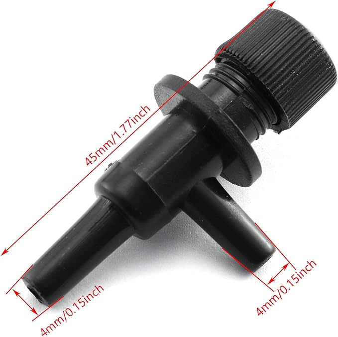 DGZZI Aquarium Air Pump Valve 5PCS Black 2 Way Fish Tank Air Line Flow Control Regulator Valve