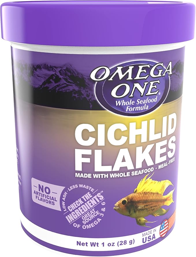 Omega One Cichlid Flakes, 1 oz