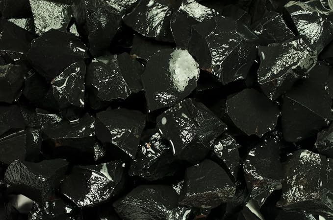 Fantasia Materials: 2 lbs Black Jasper Rough Stones from India