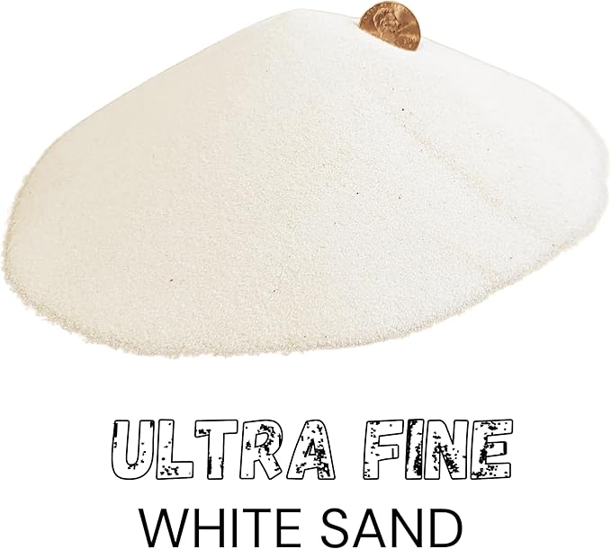 3 lb Natural White Sand for Sandbox, Sand Art, Home Decor, Sensory Bin, Aquarium & More, Odorless, Non-Toxic, Safe for Kids & Pets, Versatile, and Clump-Free for Easy Handling
