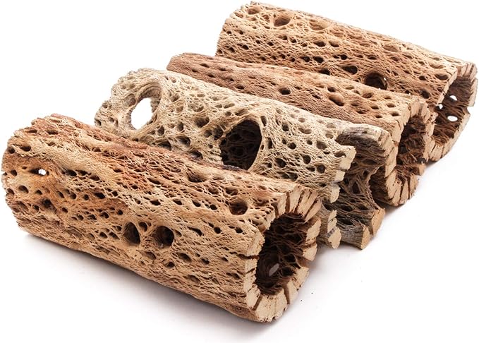 3 to 48 Inch All Natural Teddy Bear Cholla Wood Extra Hollow Large Untreated Organic Aquarium Driftwood Decoration Chew Toy Shrimp Crab Multi-Quantity