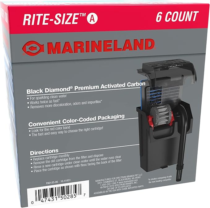 Marineland Penguin Rite-Size Cartridge,power filter cartridge, fit penguin 75 & 100,6 count