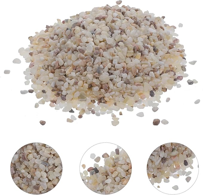 BESTYASH Aquarium Gravel and Polished Natural Pebbles 1kg for Fish Tank Decoration Aquarium Rocks and Sand for Freshwater Aquatic Pets Suitable for Vase Filling and Landscaping