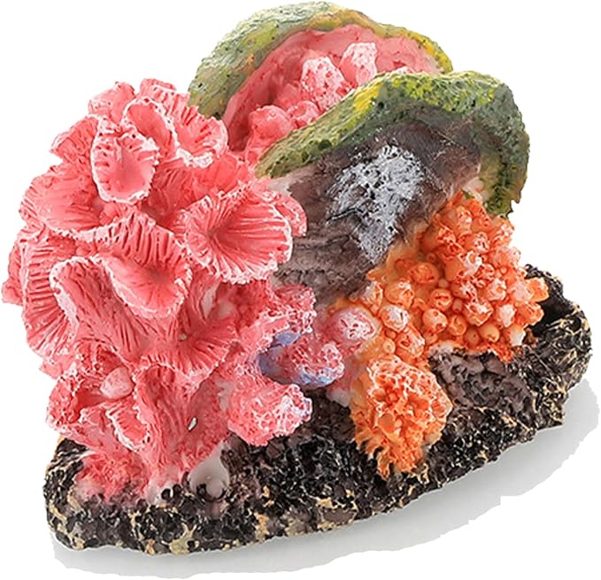 Resin Coral Plant Decorations Artificial Ornament Decor Resin Pink Coral Reef Decoration Accessories for Betta Fish Tank Aquarium Landscape,1 Pcs GH0740