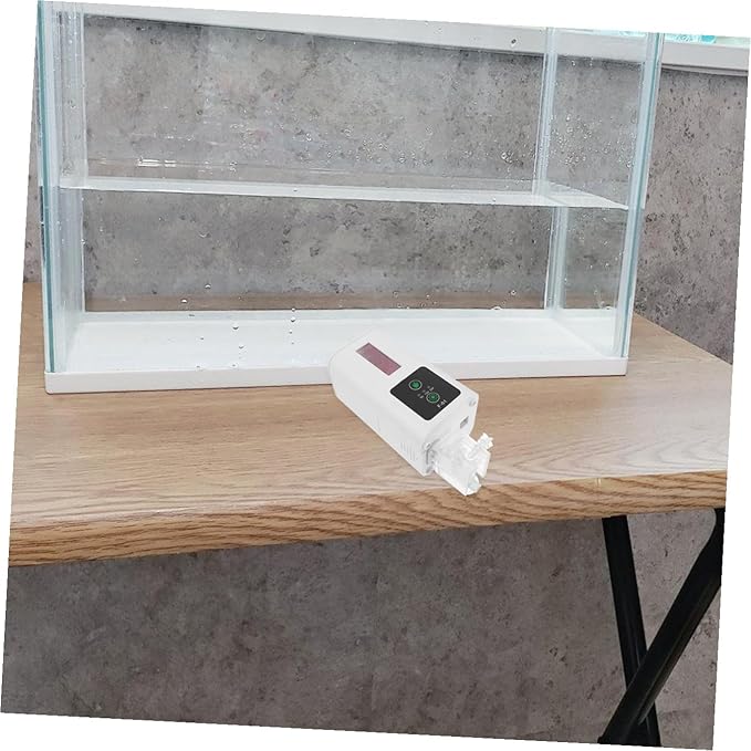 Beavorty Automatic Fish Feeder with Timer for Small Aquariums and Turtles, Portable Aquarium Feeding Machine for Fish Tank Supply, Smart Feeding Ring for Vacation and Daily Use