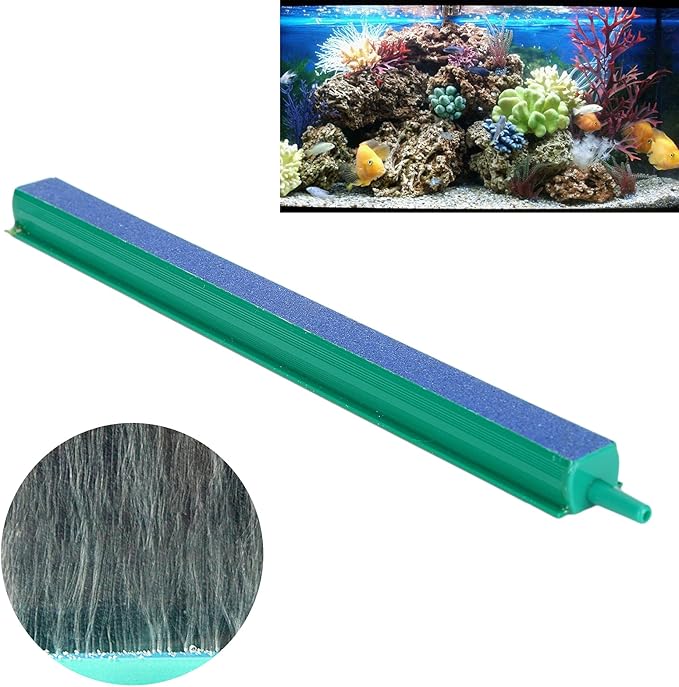GLOGLOW Nan Air Stone Bar, Sand Bar for Aquarium, Efficient Bubble Release and Heat Dissipation, 20cm Long for Fish Tank Oxygenation Fish Tank and Accessories (20cm / 7.9in Long)
