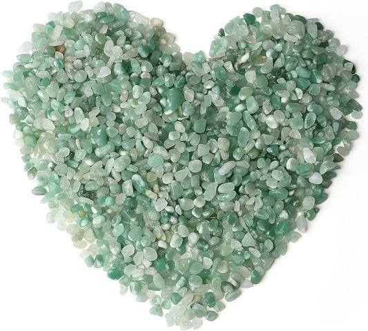 LAIDANLA Green Aventurine Crushed Stone Crystal Chips Bulk Natural Gemstones Healing Reiki Crystals Mini Quartz Vase Filler Aquarium Gravel 100g