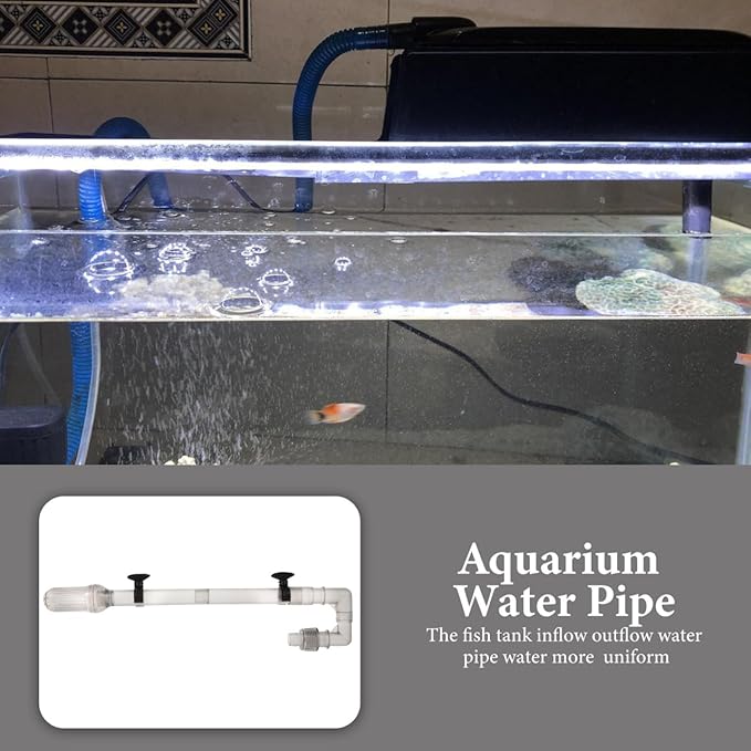 YARNOW Aquarium Filter Accessories Water Inlet Tube with Suction Cups Replacement Inflow Pipe for Fish Tank Canister Filters Easy Installation