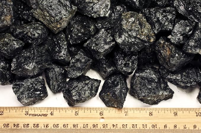 Fantasia Materials: 18 lbs Black Rutile Rough Stones from India