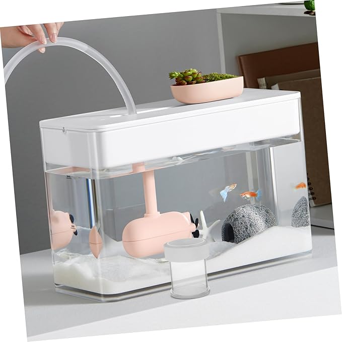 TOYANDONA Acrylic Fish Tank Feeder Dish Floating Feeding Bowl for Guppies and Fish Semi Automatic Portion Control Aquarium Accessories