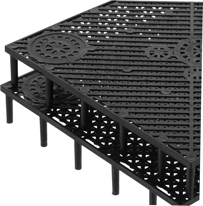 Hemobllo Aquarium Bottom Grid Fish Tank Board Divides Tray Aquarium Divider Bottom PVC Splicing Black Bottom Board