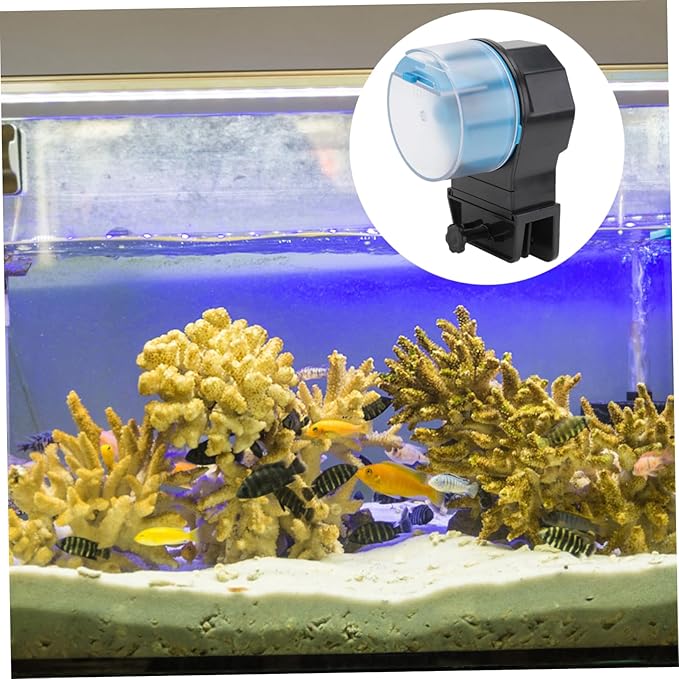 POPETPOP 1Set Automatic Fish Feeder for Aquariums and Turtle Tanks of Smart Feeding Tool with Two Modes Durable Material Easy to