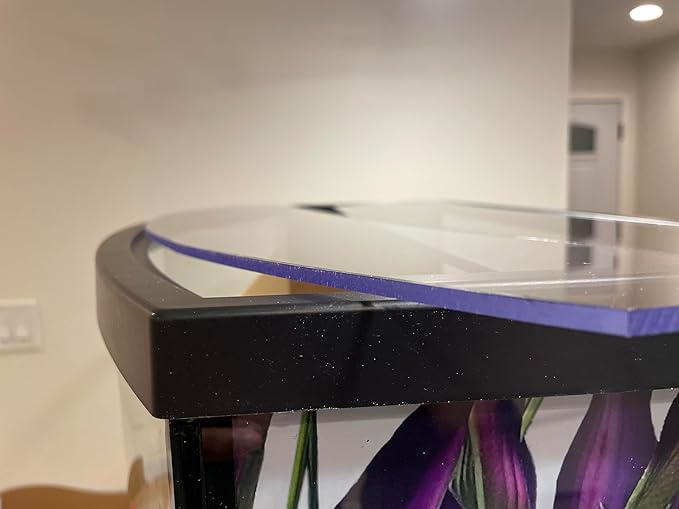 Aquarium Lid 36 Gallon Bow Front 3/16" Clear Polycarbonate. Tank not Included (No Cutout)