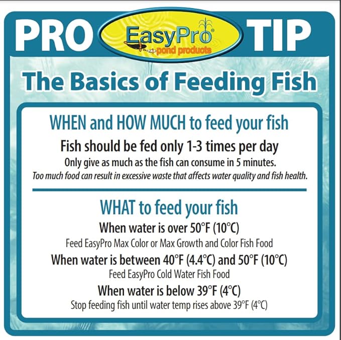 EasyPro CWF5 Cold Water Koi and Goldfish Food | Wheat Germ Spring and Fall Formula | Low Protein and Low Fat | Floating Pellets 5mm | 5 lb