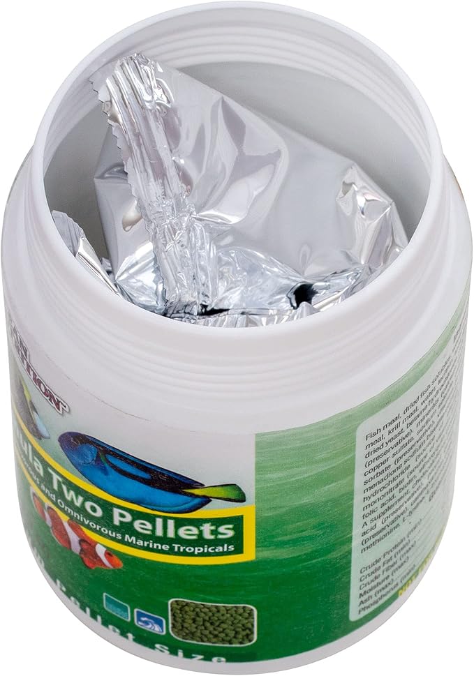Ocean Nutrition Formula Two Pellets - Fish Food for Herbivorous & Omnivorous Marine Tropical Fish, High Protein(40%) - 7 oz (200 g) Medium Pellets