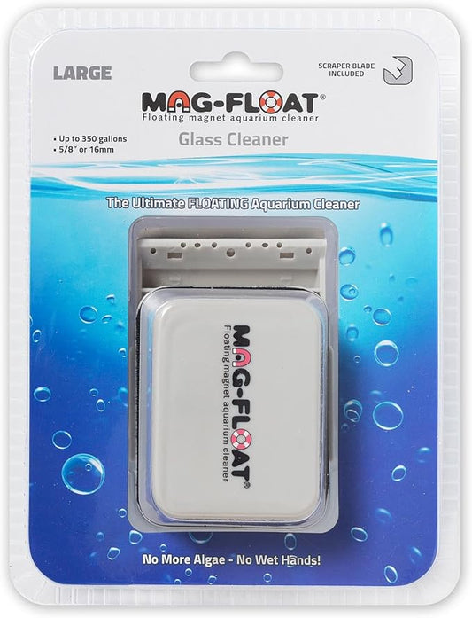 Mag-Float Large Glass Floating Algae Scraper 350 w/Scraper Blade Attachment | Magfloat Magnetic Fish Tank Cleaner | Magnet Scrubber Brush Cleaning Tool for Aquarium