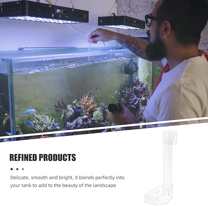 Uonlytech Acrylic Aquarium Fish Feeder and Shrimp Tank Feed Tube 21cm Automatic Feeding Ring for Precise Shrimp and Fish Food Dispensing in Aquatic Tanks