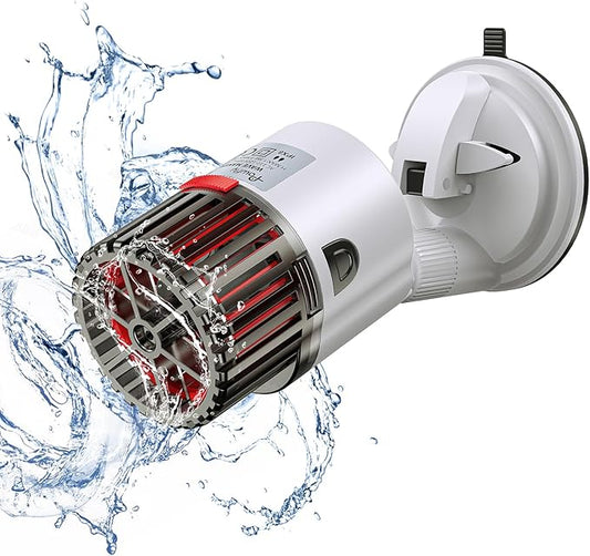 Pawfly Aquarium Wave Maker for Fish Tanks up to 150 Gallons 2000 GPH Adjustable Circulation Pump with Strong Suction Cup Base Submersible Power Head Water Pump for Freshwater and Marine Aquariums