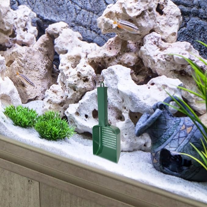 Abaodam Multifunctional Fish Tank Sand Shovel for Easy Aquarium Cleaning Plastic Handheld Tool for Gravel and Sediment Removal for Planted and Sand Tanks