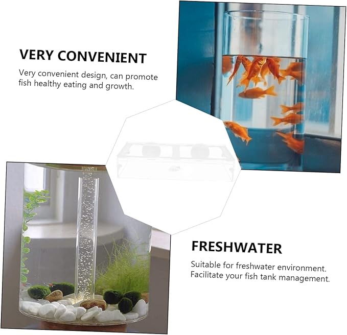 Happyyami 1pc Fish Tank Feeding Ring Aquarium Feeding Tool Aquarium Food Container Worm Feeder for Aquarium Automatic Fish Feeders Fish Tank Feeder Feeding Circle Sucker Fish Food Acrylic