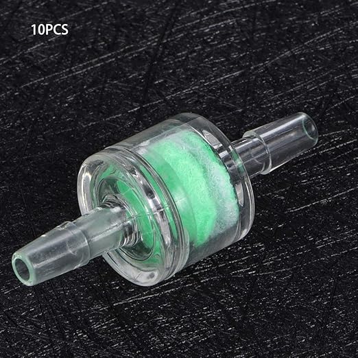 Silicone Tube Filter, 10pcs ABS Green Aquarium Water Pump Silicone Tube Filter, Fish Tanks Hose Cleaning Filtration Supplies for Aquarium, Fish Tanks(4mm)